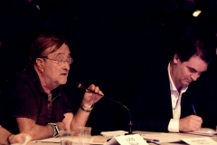 con Lucio Dalla in giuria al Festival di Castrocaro, 2009